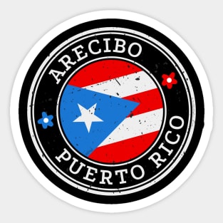 Arecibo Puerto Rico Puerto Rican Pride Flag Sticker